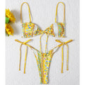 the PIXIE - Floral Print String Bandage Bikini Set