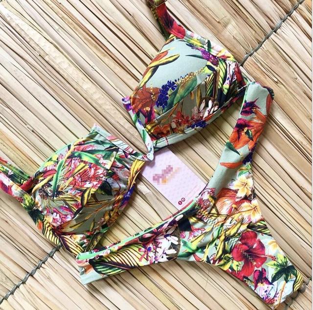 the ALOHA - Halter Push Up Bikini Tassel Swimwear