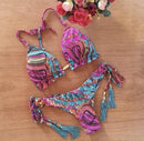 the ALOHA - Halter Push Up Bikini Tassel Swimwear