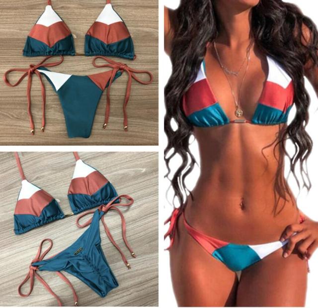 the ALOHA - Halter Push Up Bikini Tassel Swimwear