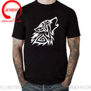 the NORSE WOLF - Cool Vikings the Wolf of Norse Print T-Shirt