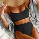 the STUNNER - High Waist Women Ribbed Swimsuit