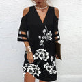 the EMILY Dress - V Neck Dress Women Casual Off Shoulder Lace