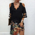 the EMILY Dress - V Neck Dress Women Casual Off Shoulder Lace