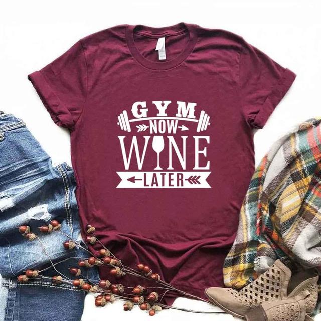 the 5 O'CLOCK SOMEWHERE - Wine Later Print Women T-Shirts