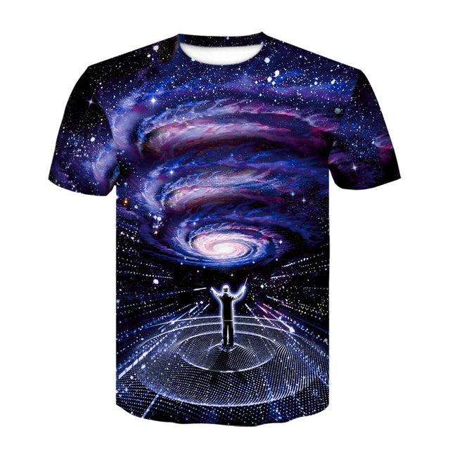 the ABSTRACT - Round Neck Short Sleeve 3D Printed T-Shirt