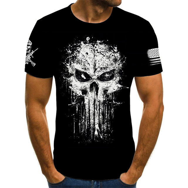 the PUNISHER - NEW Skull Graphic T-Shirts for Muscles Men