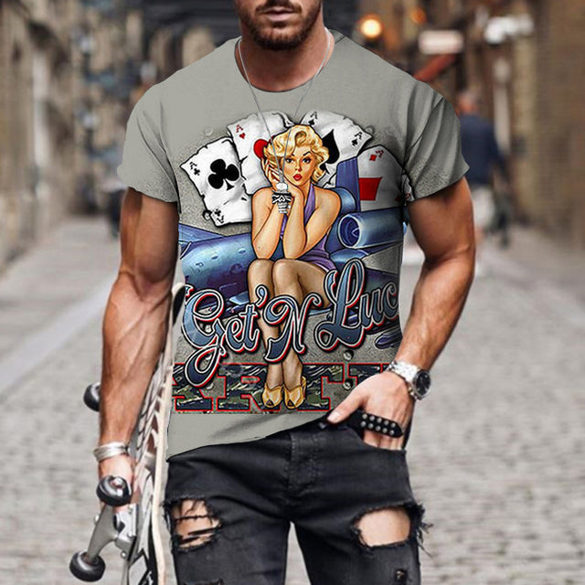 the PINUP - 3D Sexy Lady Print T-Shirt