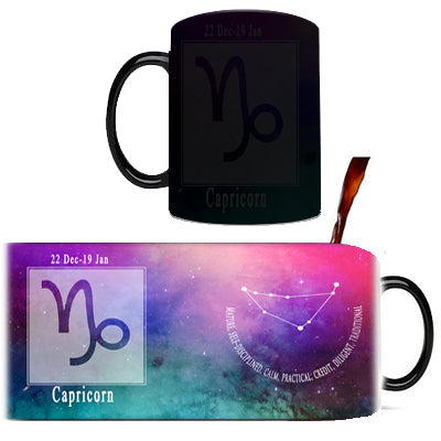 the MAGIC STAR SIGNS - 12 Constellation Stars Mugs Magic Color Changing Home Coffee Tea Cups