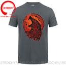 the NORSE WOLF - Cool Vikings the Wolf of Norse Print T-Shirt