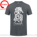 the NORSE WOLF - Cool Vikings the Wolf of Norse Print T-Shirt