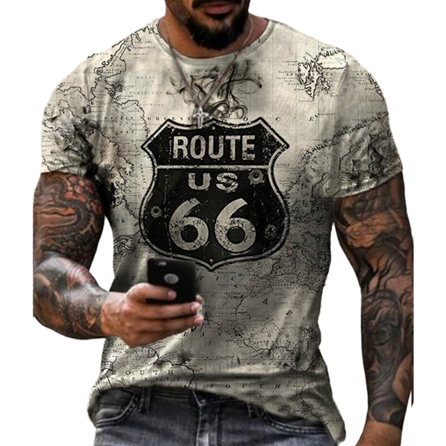 the ROUTE - Vintage Short Sleeve Street Style T-Shirt