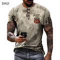 the ROUTE - Vintage Short Sleeve Street Style T-Shirt