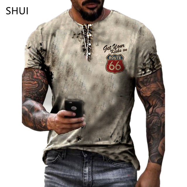 the ROUTE - Vintage Short Sleeve Street Style T-Shirt