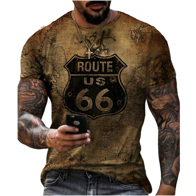 the ROUTE - Vintage Short Sleeve Street Style T-Shirt