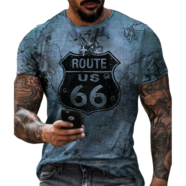 the ROUTE - Vintage Short Sleeve Street Style T-Shirt