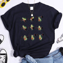 the AVOCADO - Woman Avocado Cartoon T-Shirt