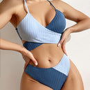 the STUNNER - High Waist Women Ribbed Swimsuit