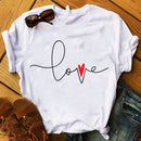 the DOODLE - Plus Size Love Printed Women Shirt