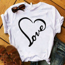 the DOODLE - Plus Size Love Printed Women Shirt