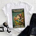 the BOOK CAT - Women Cute Cat Striped Cute T-Shirt