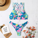 the LEI - Patchwork Bikini Push Up Swimsuit
