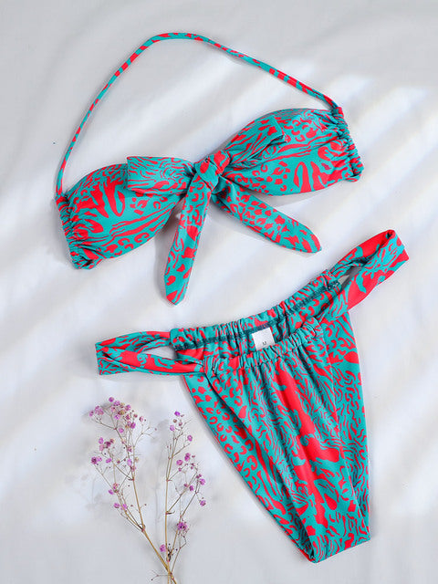 the PAPAYA - Bikini Set Print Swimwear