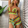 the CROCHET CAT - Multi Color Crochet Bikini Set