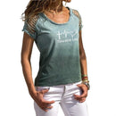 the BELIEVER - Faith Hope Love Print Summer T-Shirt for Women