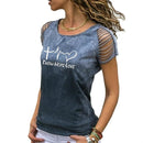the BELIEVER - Faith Hope Love Print Summer T-Shirt for Women