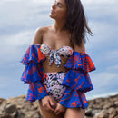 the HAVANA - Long Sleeve Bikini Print Swimsuit