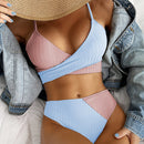 the STUNNER - High Waist Women Ribbed Swimsuit