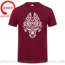 the NORSE WOLF - Cool Vikings the Wolf of Norse Print T-Shirt