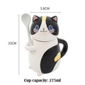 the HAPPY CAT - Cartoon Cat Coffee Mug