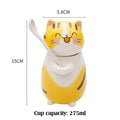 the HAPPY CAT - Cartoon Cat Coffee Mug