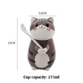 the HAPPY CAT - Cartoon Cat Coffee Mug