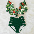 the CABANA - High Waist Ruffled Sexy Bikini Set