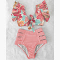 the CABANA - High Waist Ruffled Sexy Bikini Set