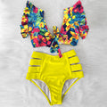 the CABANA - High Waist Ruffled Sexy Bikini Set