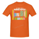 the HORROR GEEK - Periodic Table Printed Men T-Shirt
