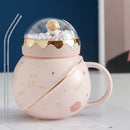the ASTRONAUT - Cute Astronaut Planet Ceramic Cup