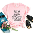 the TV SERIES SURGEON - Trust Me I Watch Grey's Anatomy I'm Basically a Surgeon Print Women T-Shirts