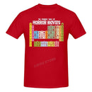 the HORROR GEEK - Periodic Table Printed Men T-Shirt