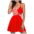 the SWIMDRESS - Women Splicing Swimsuit Dress