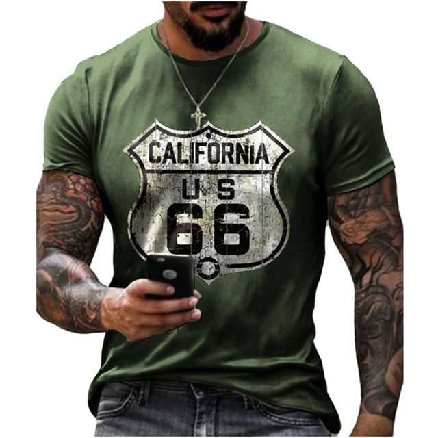 the ROUTE - Vintage Short Sleeve Street Style T-Shirt