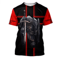 the VINTAGE - 3D Knights Templar Print T-Shirt