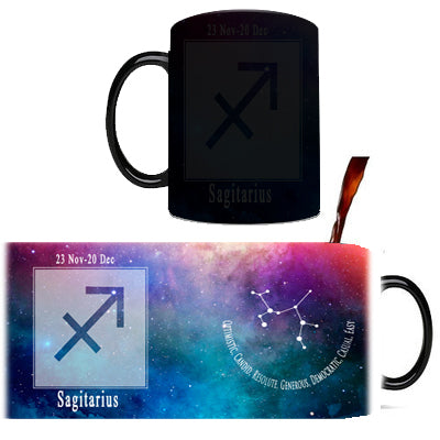 the MAGIC STAR SIGNS - 12 Constellation Stars Mugs Magic Color Changing Home Coffee Tea Cups