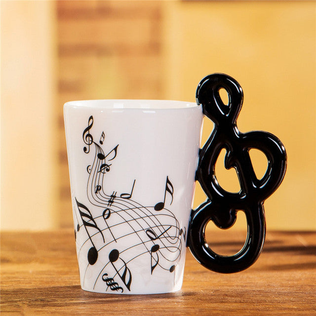 the MUSICIAN - 240ml/400ml Music Creative Guitar Violin Style Ceramic Mug