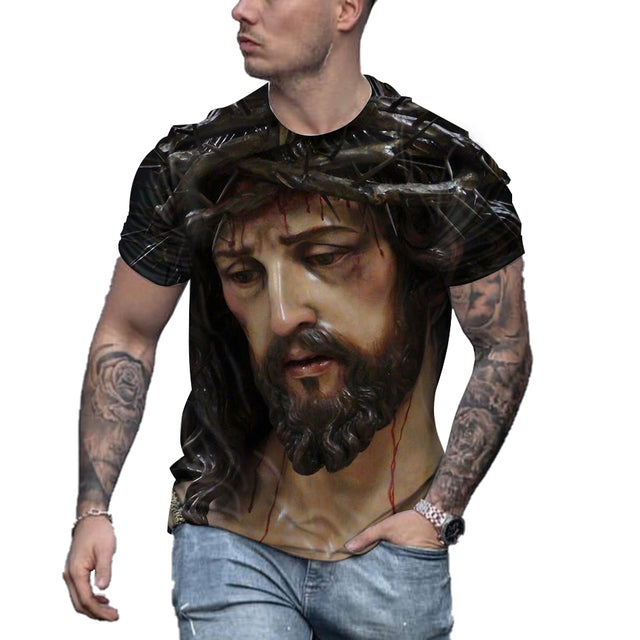 the LORD - Jesus Christ 3D Print Round Neck T-Shirt