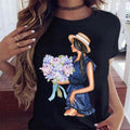 the FLOWER GIRL - Printed Female T-Shirt